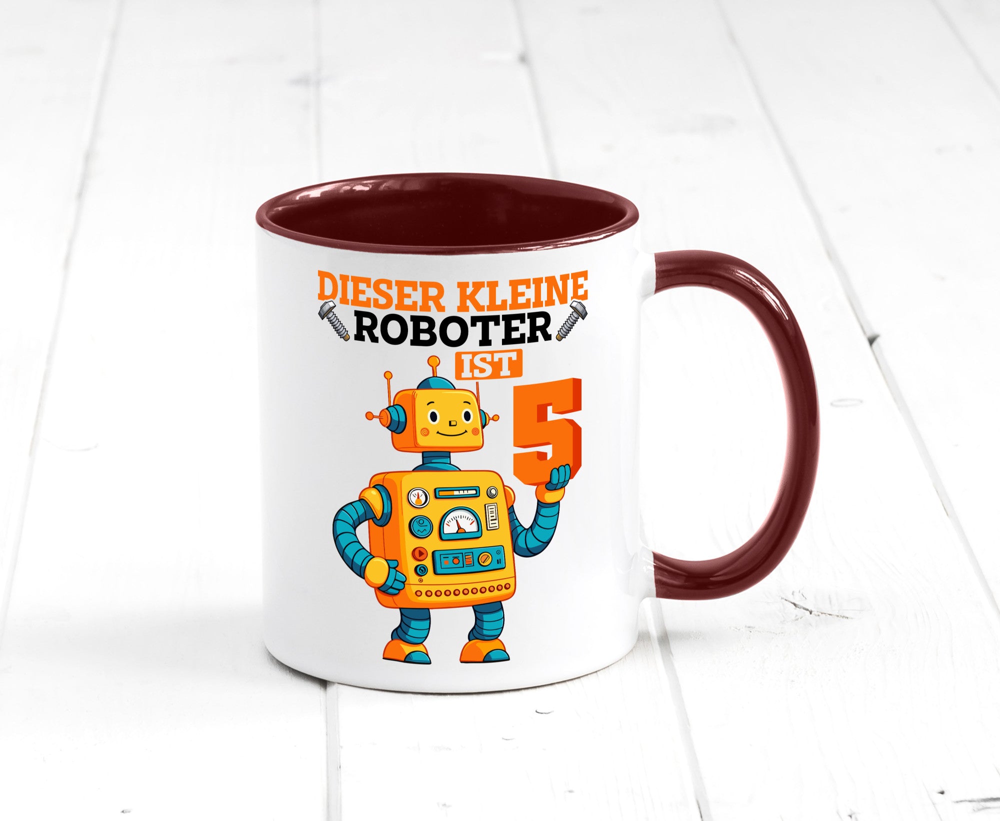 5. Geburtstag | 5 Jahre Roboter Junge lustiger Spruch Geschenk Geschenkidee