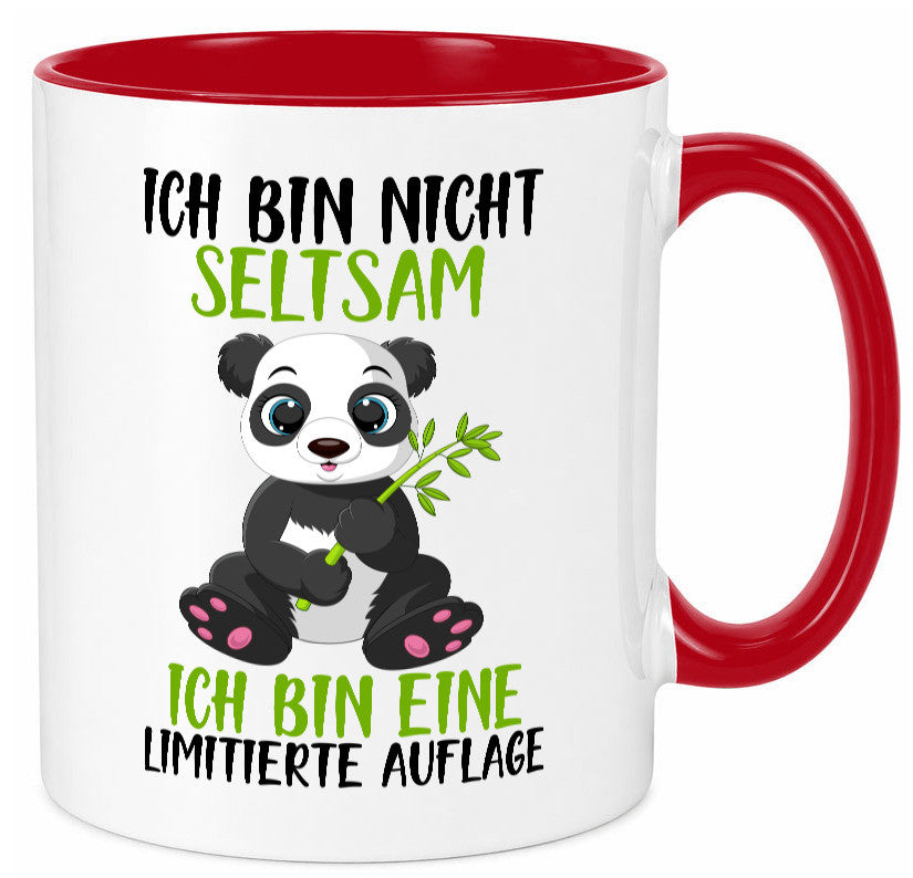 Ich bin nicht seltsam | süßer Pandabär lustiger Spruch Humor Geschenkidee Tasse