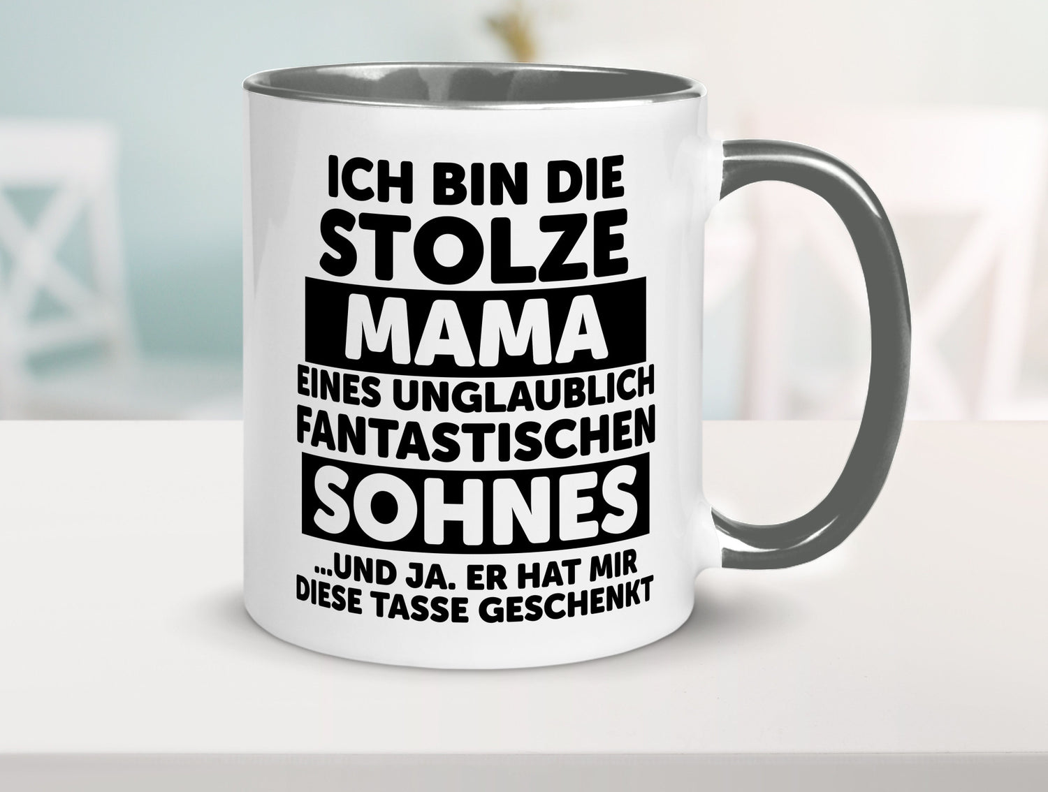 Stolze Mama | Fantastischer Sohn Beste Humor Familie Geschenkidee Tasse