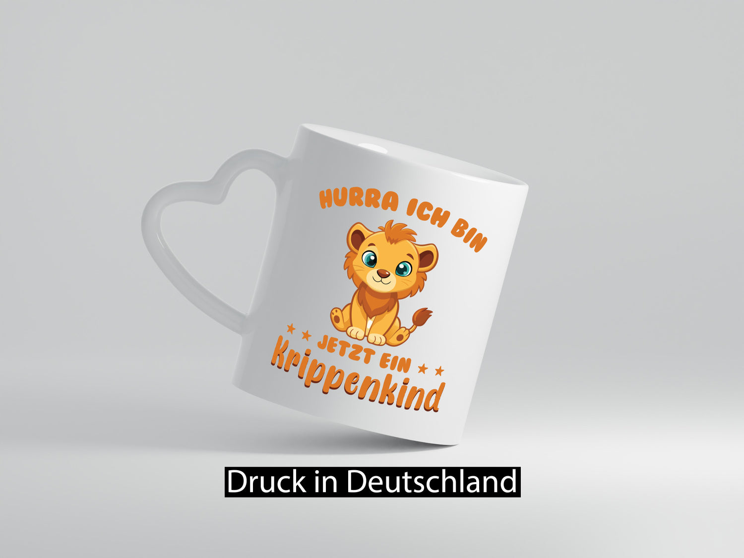 Hurra ich bin jetzt ein Krippenkind | Löwe Kindergarten Humor Geschenkidee Tasse