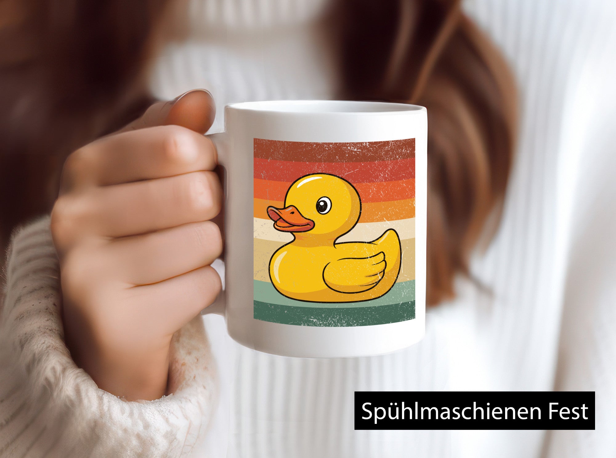 Enten | Entchen Gummiente Retro Vintage Geschenkidee Humor Tasse