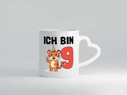 9. Geburtstag | 9 Jahre Tiger lustig Geschenkidee Geschenk Tasse