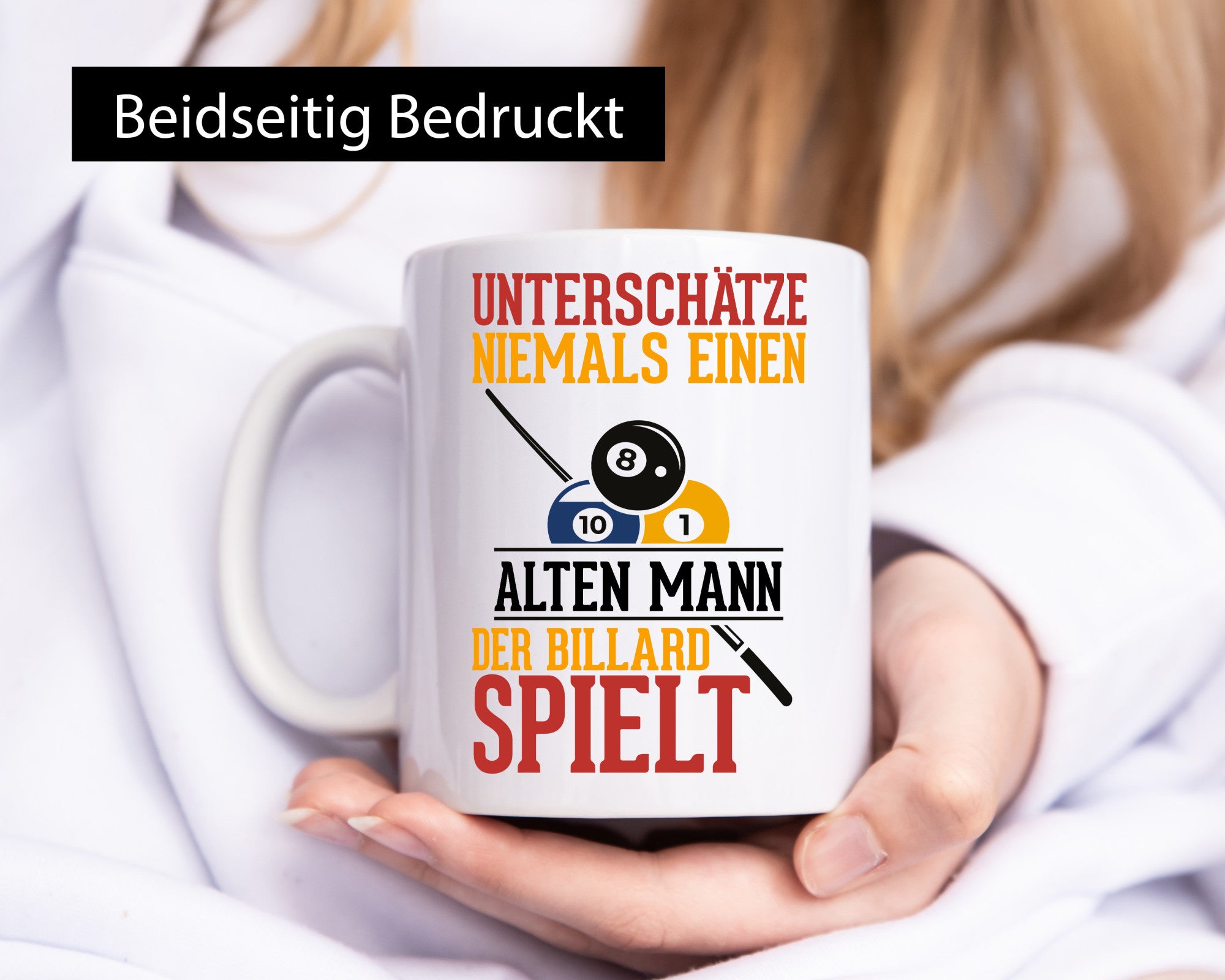 Billardspieler | Alter Mann Fähigkeiten Billardkugeln Geschenkidee Humor Tasse