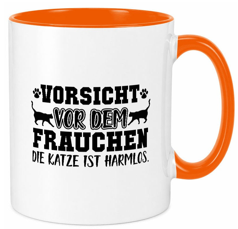 Vorsicht vor Frauchen | Frauen Tasse Katzenbesitzerin Humor Tierliebhaber