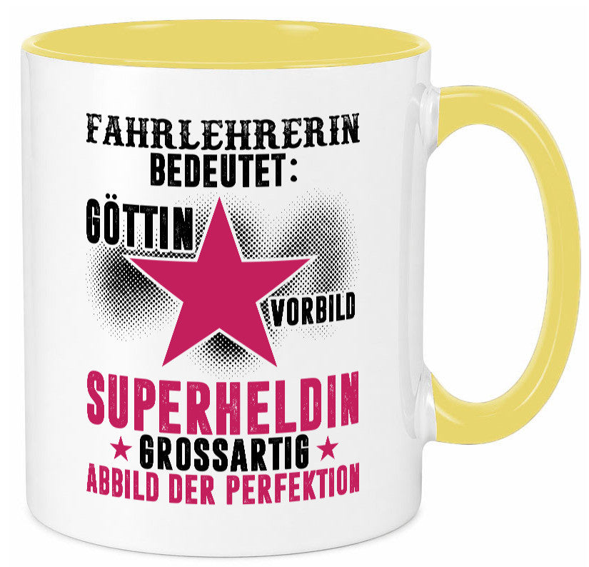 Bedeutung von Fahrlehrerin| Fahrschule lustiger Spruch Geschenk Humor Tasse