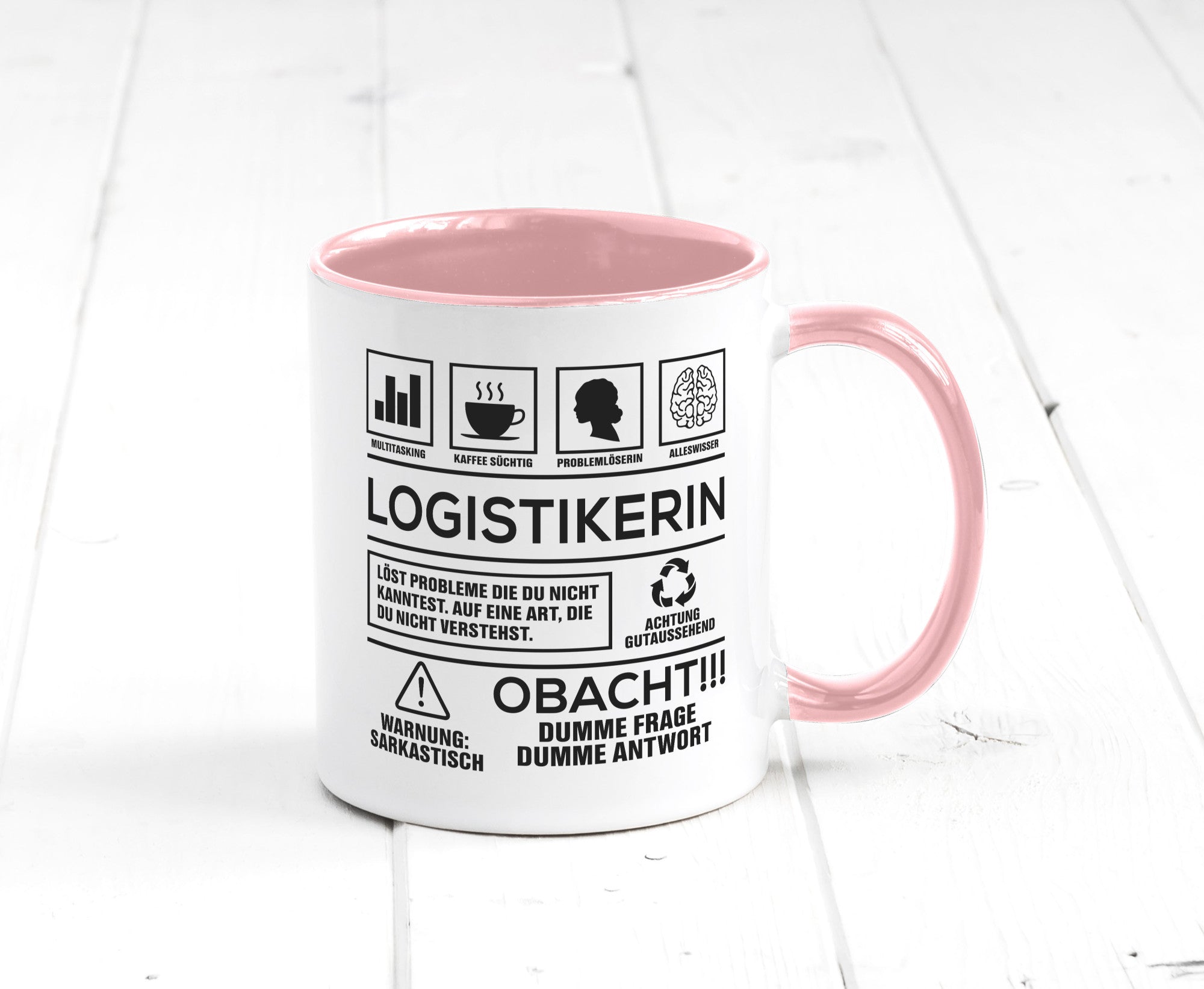 Achtung Probleme Logistikerin | Logistik lustiger Spruch Geschenk Humor