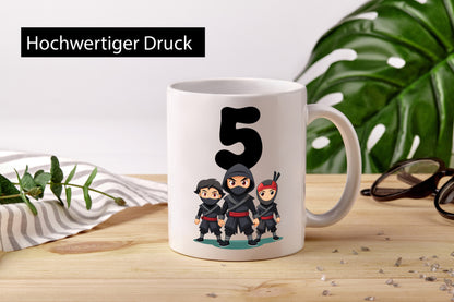 5. Geburtstag | 5 Jahre Ninja Humor Geschenkidee Tasse