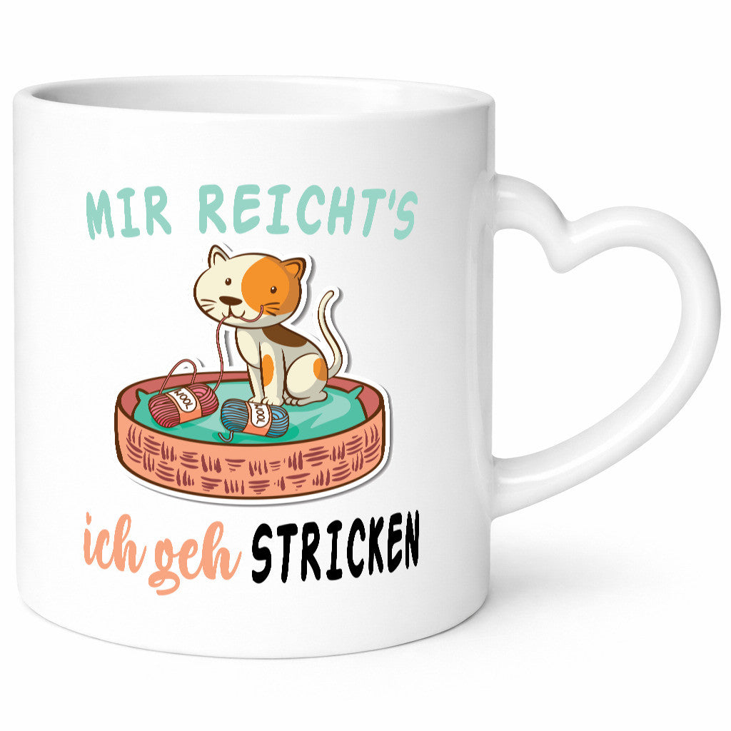 Mir reichts ich geh stricken | Katze Wolle Geschenkidee Tierliebhaber Humor