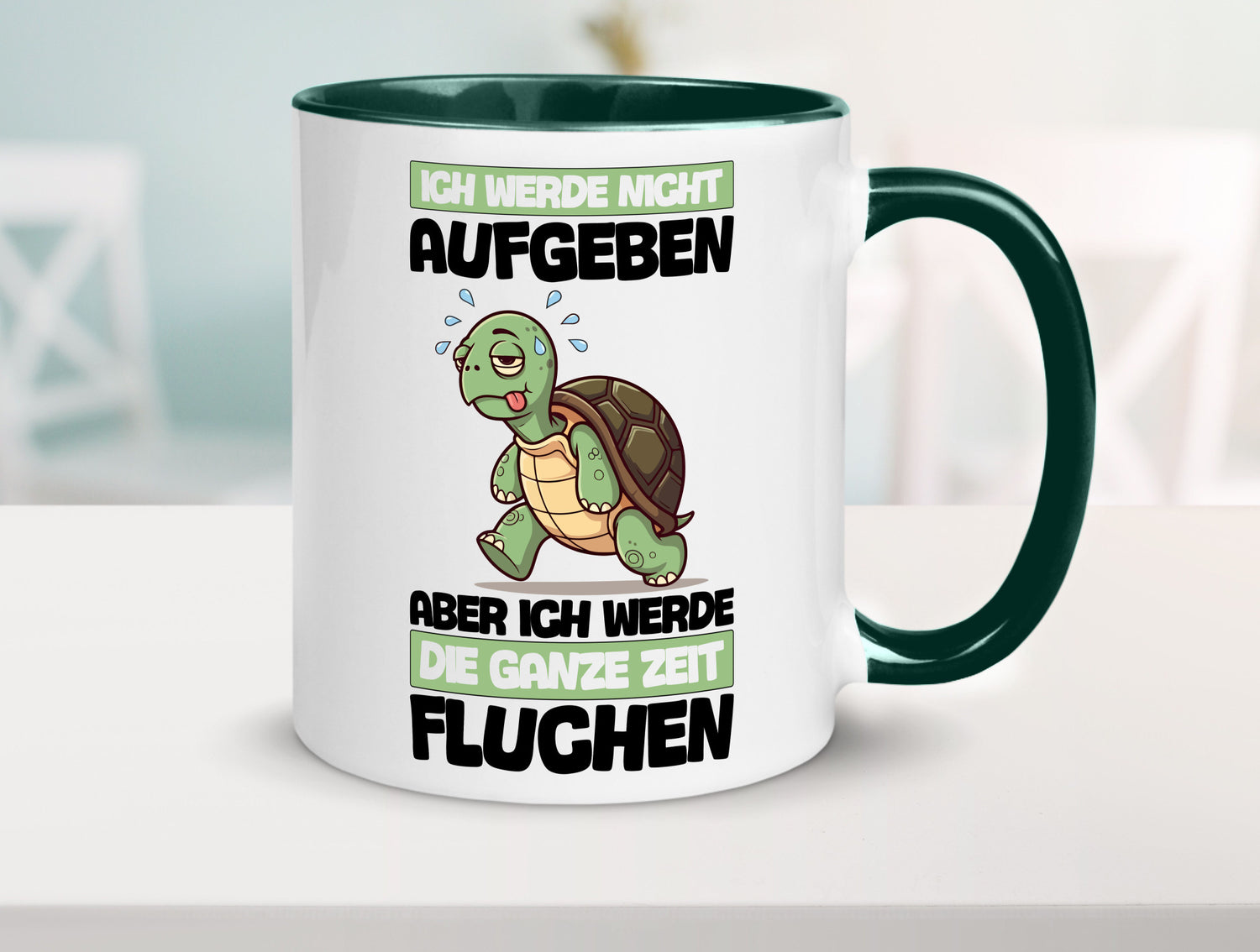Ich geb nicht auf werde aber fluchen | Schildkröte Joggen v2 Humor Geschenkidee