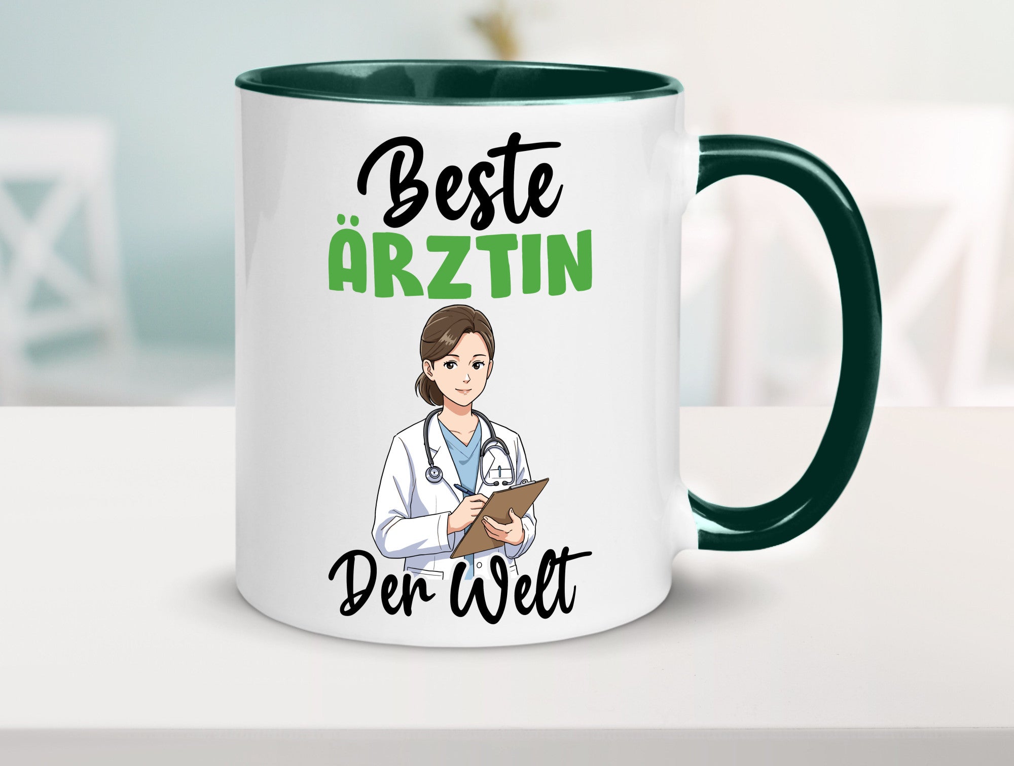 Beste Ärztin | Medizin Doktorin Fachärztin v2 Humor Geschenkidee Tasse