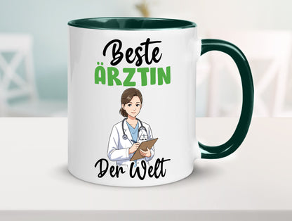 Beste Ärztin | Medizin Doktorin Fachärztin v2 Humor Geschenkidee Tasse