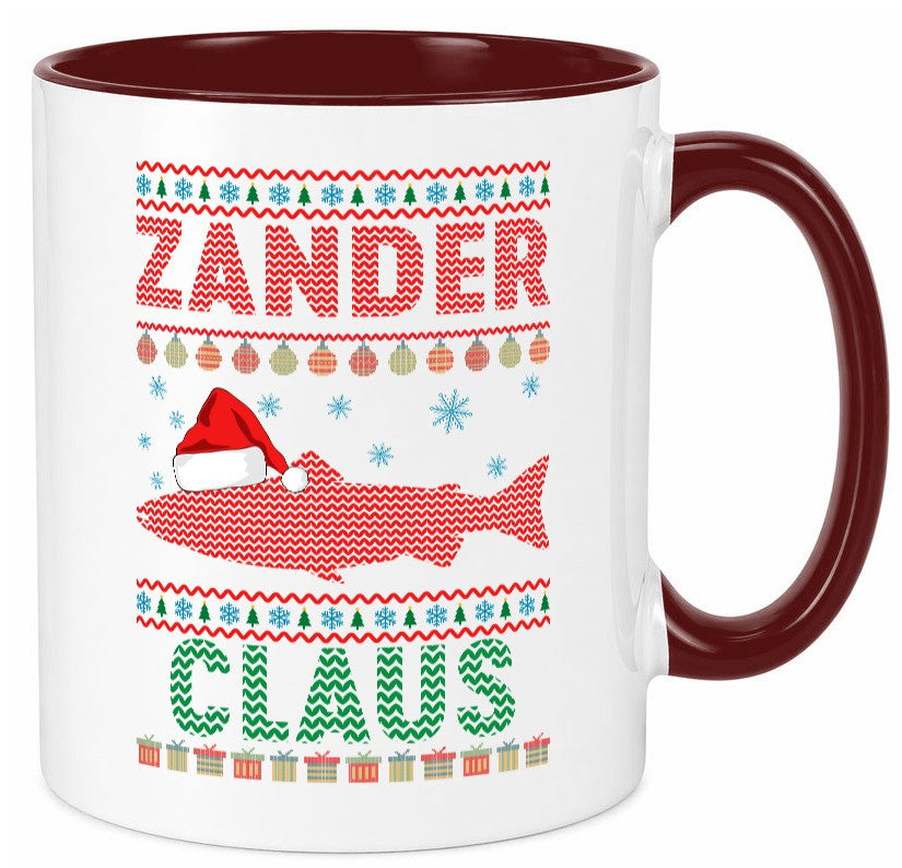 Zander Claus | Weihnachten Ugly Christmas Angler v2 Geschenkidee Humor Tasse