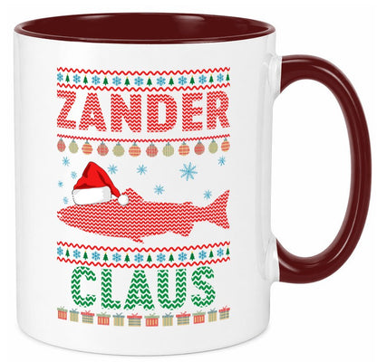 Zander Claus | Weihnachten Ugly Christmas Angler v2 Geschenkidee Humor Tasse