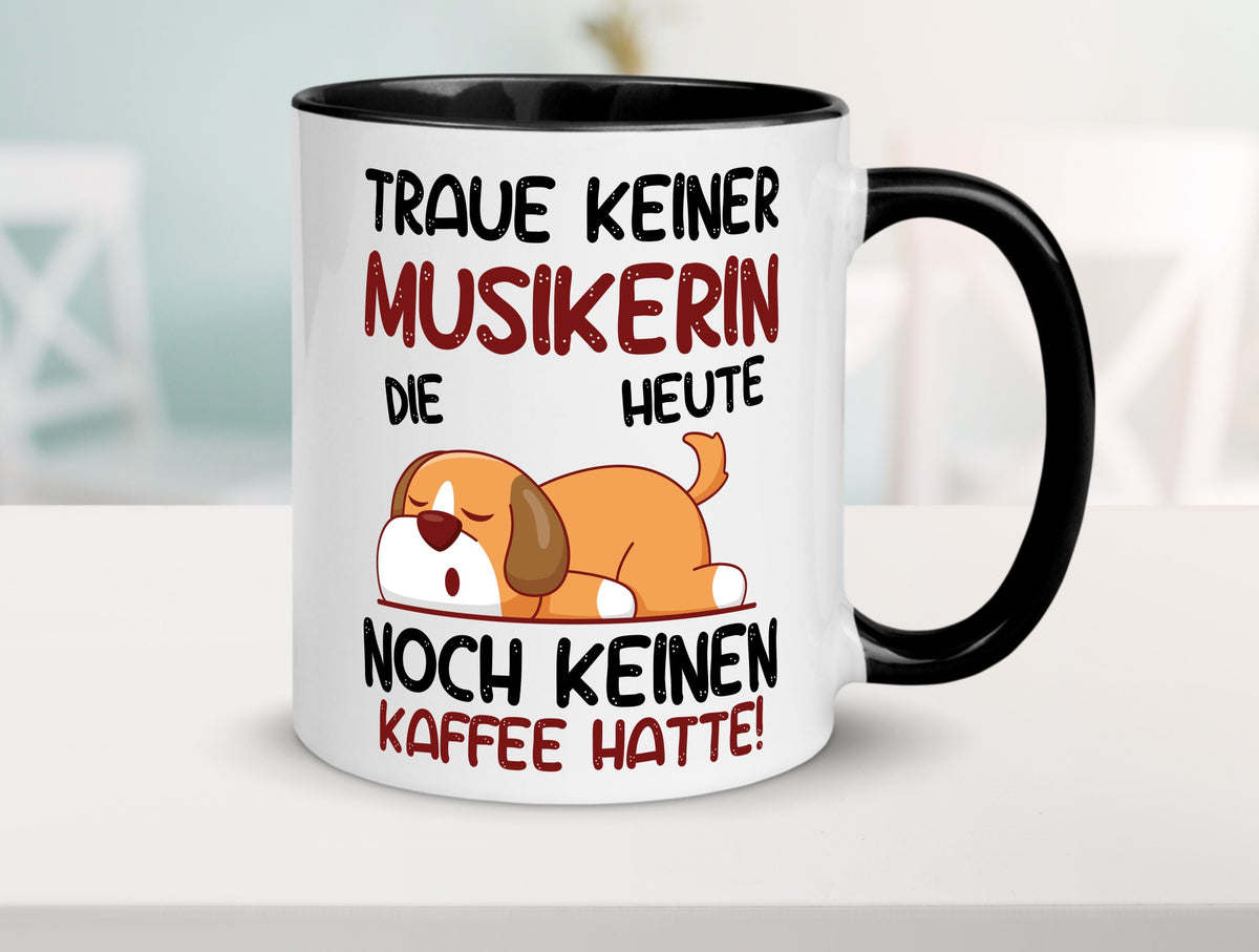 Traue keiner Musikerin | Musik Musikantin lustiger Spruch Geschenk Humor Tasse