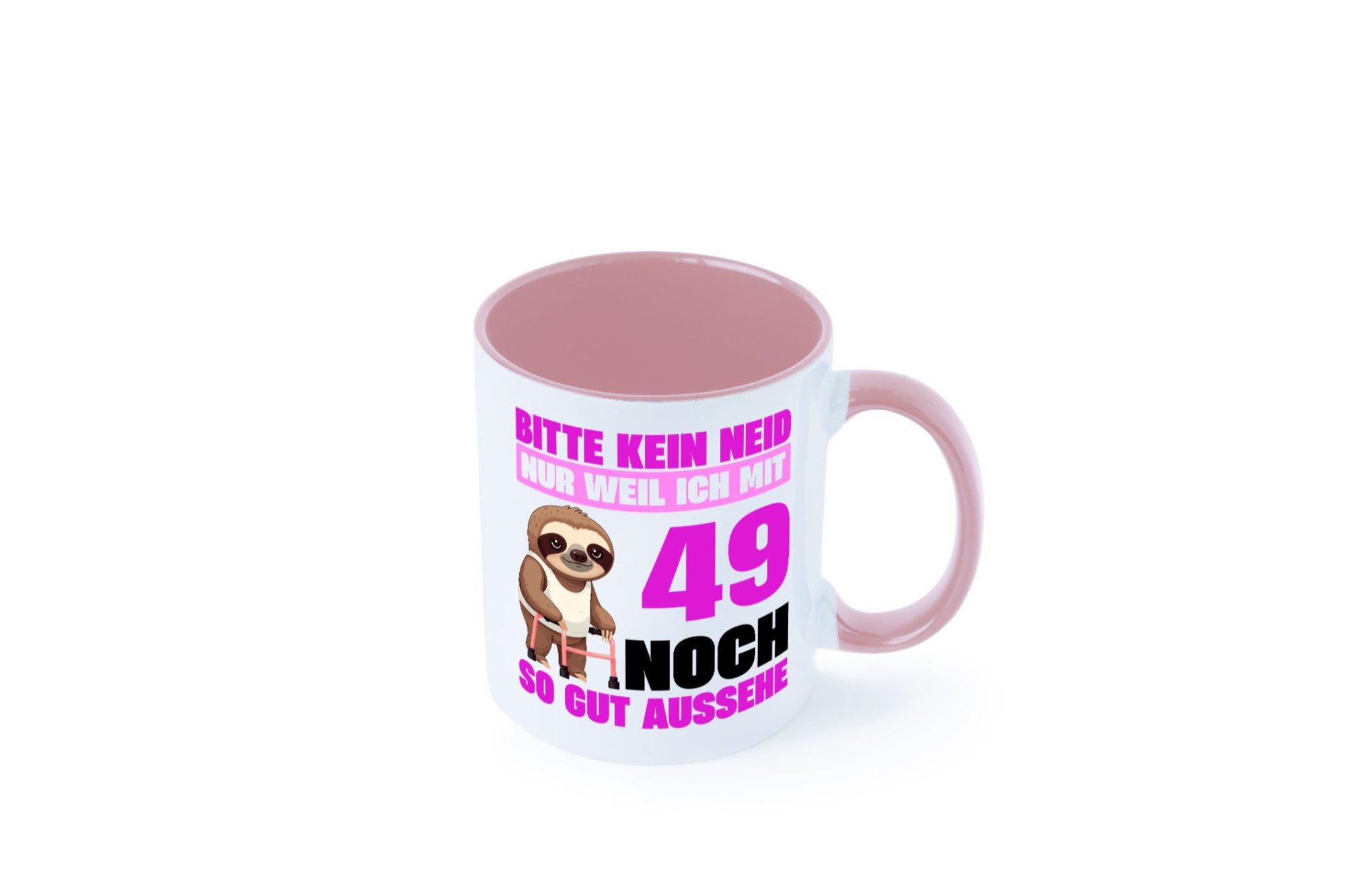 49. Geburtstag | Bitte kein neid Faultier 49 Jahre Humor Geschenkidee Tasse
