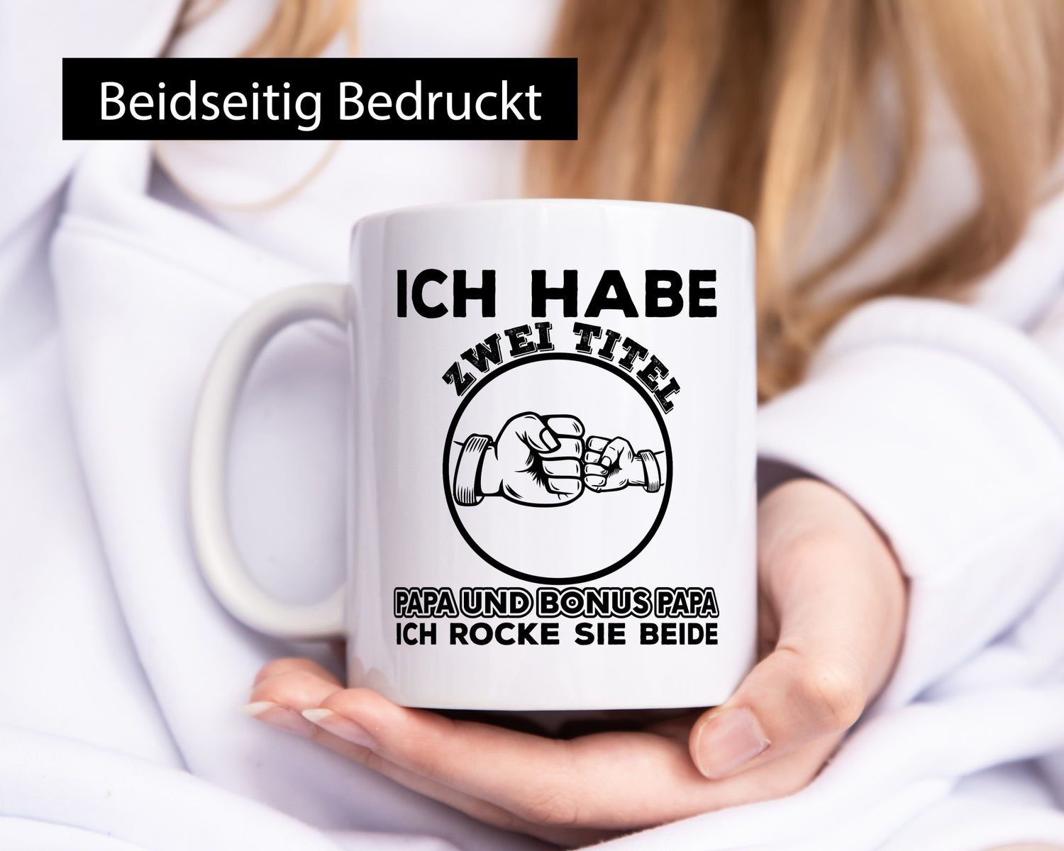 Papa und Bonus | Vater Tasse Männer Vatertag Geschenkidee Familie Humor