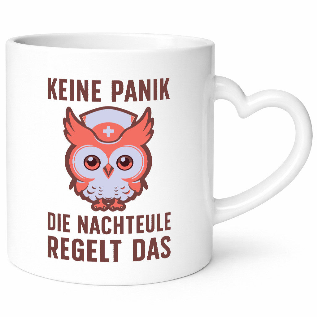Keine Panik, Nachteule regelt das | Eule Schwesternhaube lustiger Spruch