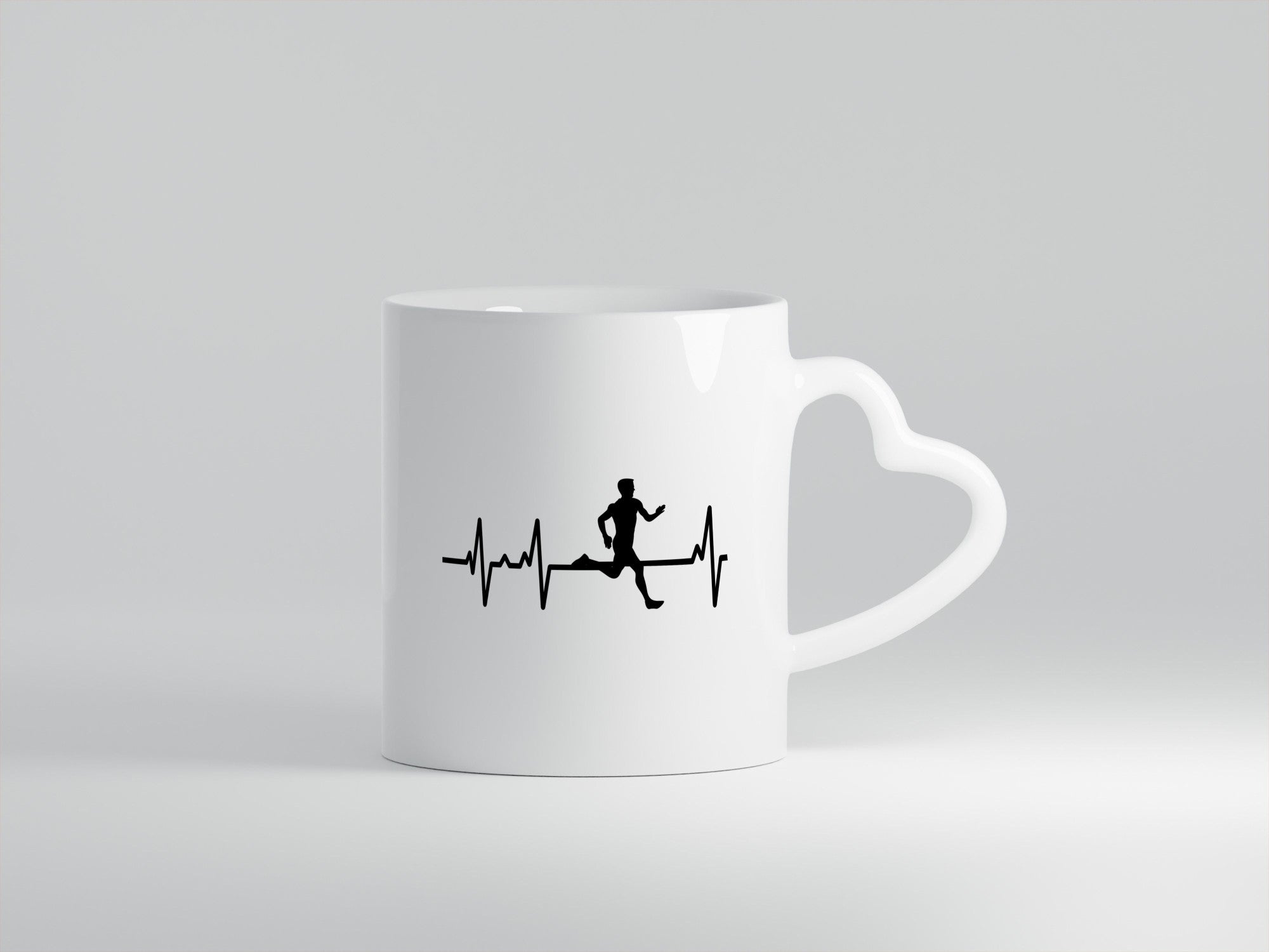 Jogger Herzschlag | Motiv Läufer Marathon Joggen Humor Geschenkidee Tasse