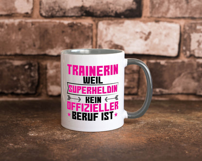 Superheldin Trainerin | Sportverein Humor Geschenkidee Tasse