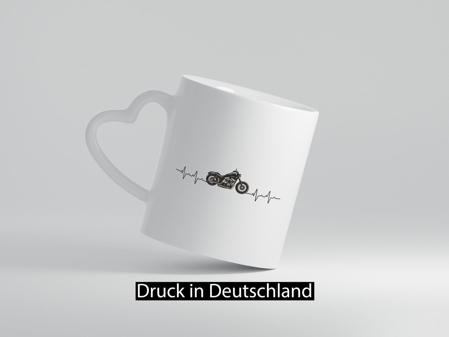 Motorrad | Herzschlag Geschenkidee Humor Tasse