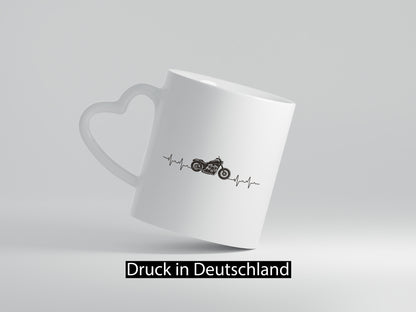 Motorrad | Herzschlag Geschenkidee Humor Tasse