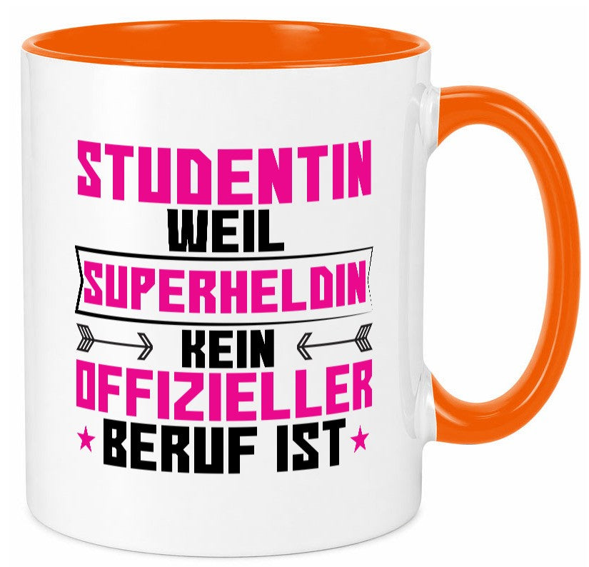 Superheldin Studentin | Uni Studium Universität Humor Geschenkidee Tasse
