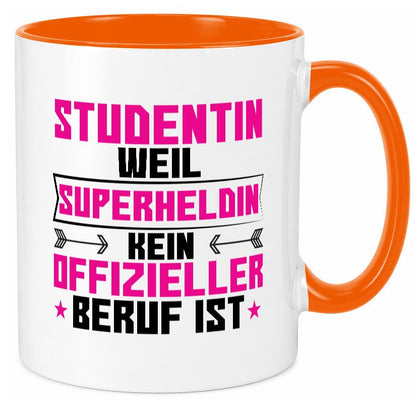 Superheldin Studentin | Uni Studium Universität Humor Geschenkidee Tasse