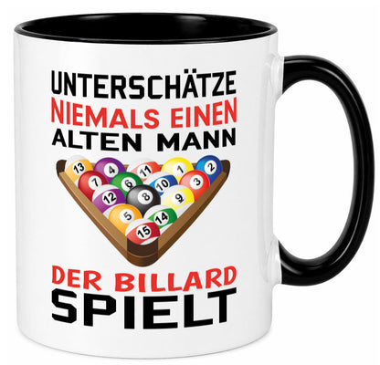 Billardspieler Humor | Männer Tasse Billard spielen lustiger Spruch Geschenk
