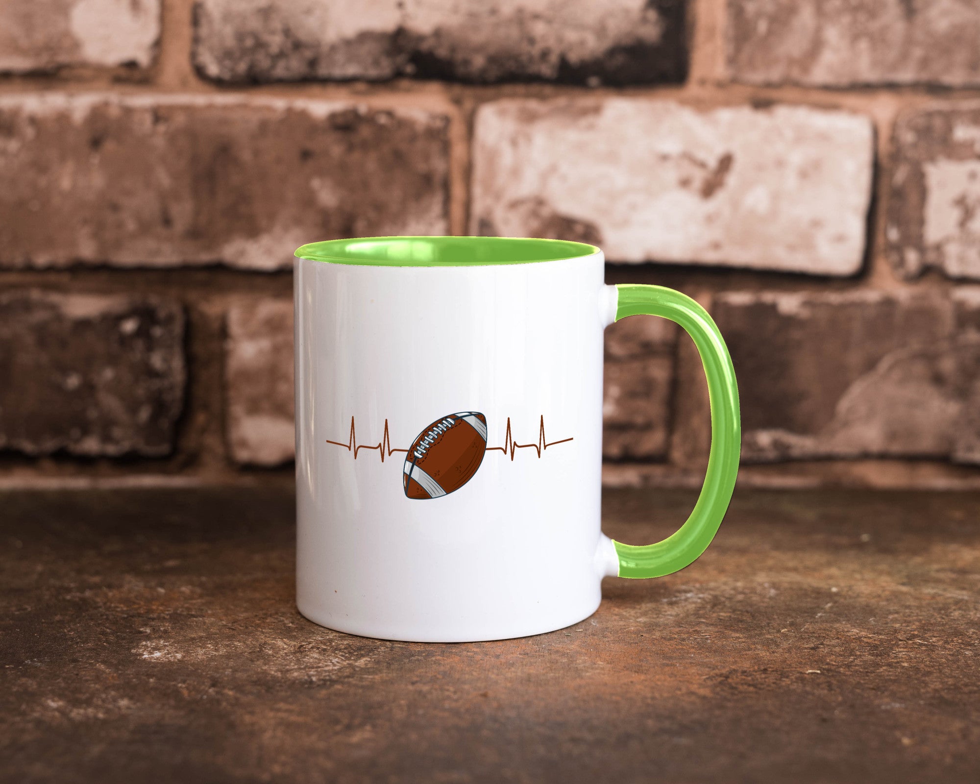 American Football Herzschlag | Footballer Superbowl Humor Geschenkidee Tasse