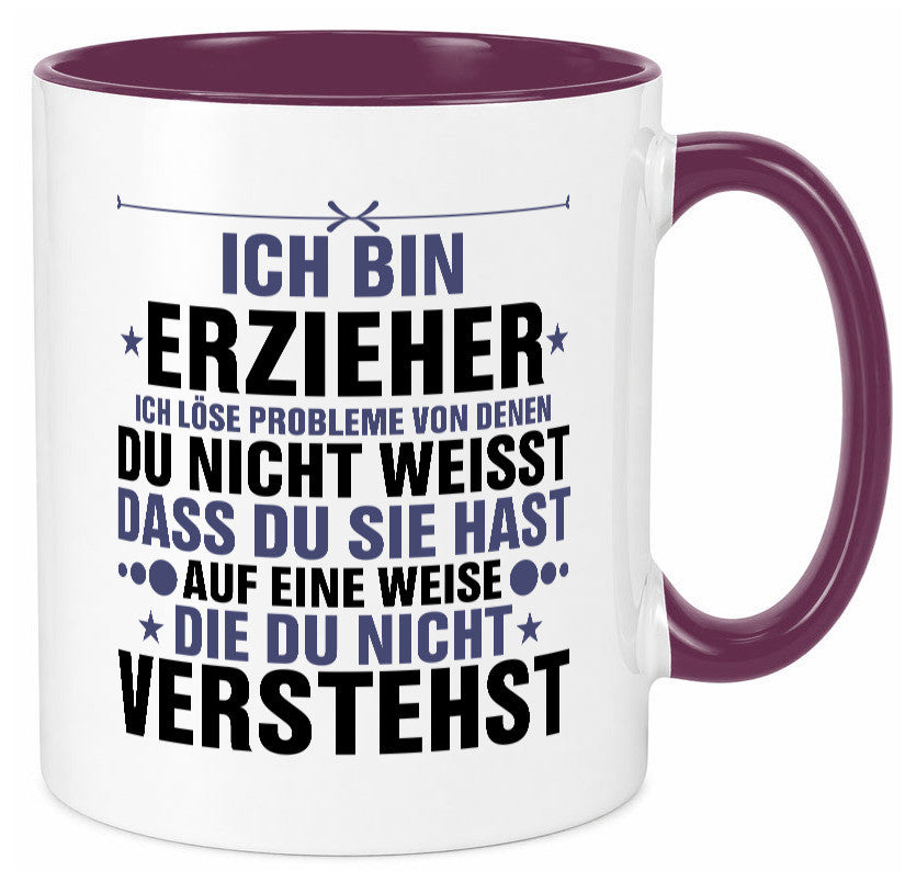 Löse Probleme: Erzieher | Pädagoge Schule v2 lustiger Spruch Geschenk Humor