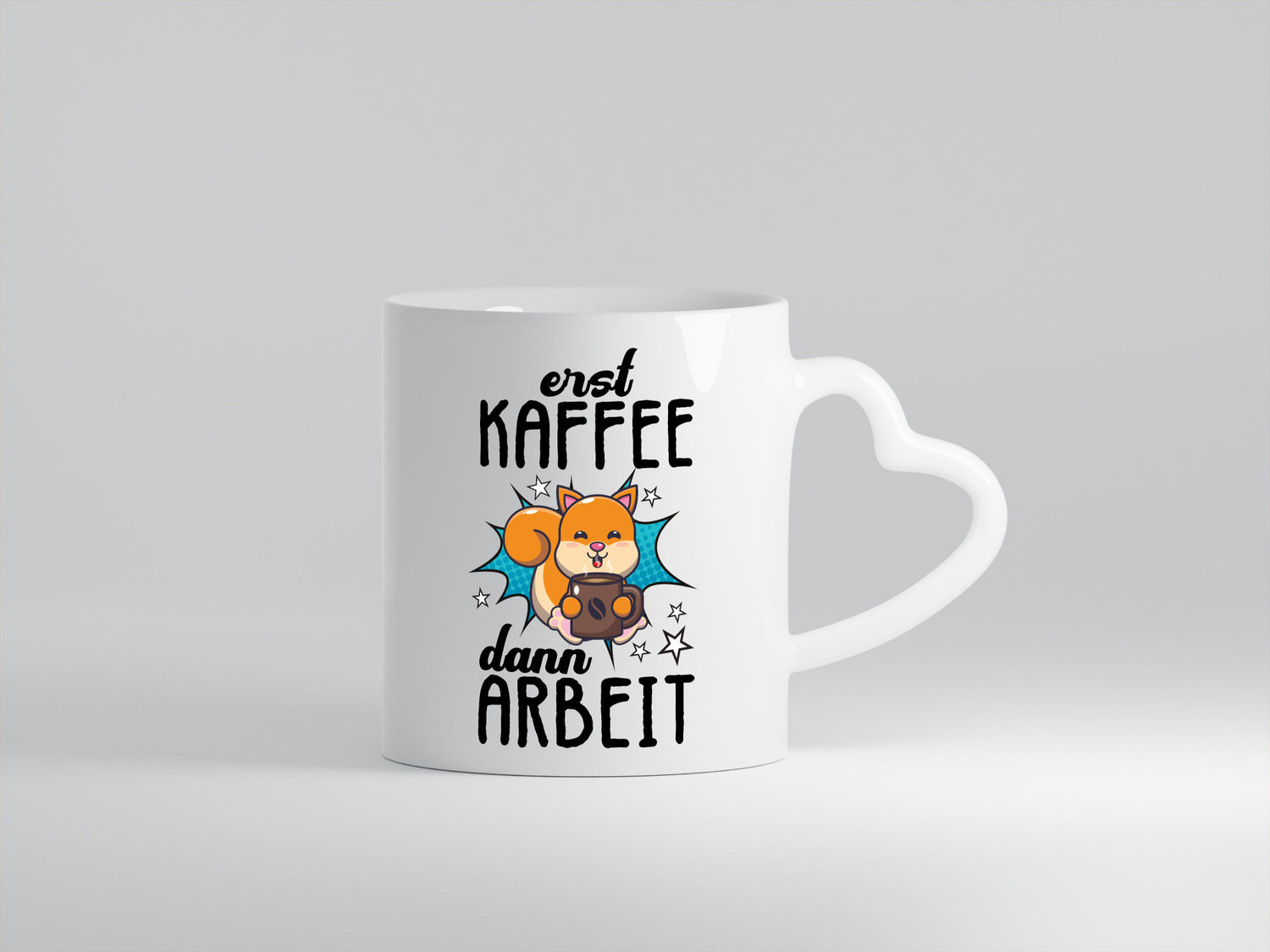 Erst Kaffee dann Arbeit lustiger Spruch Geschenk Kollegen Büro Tasse