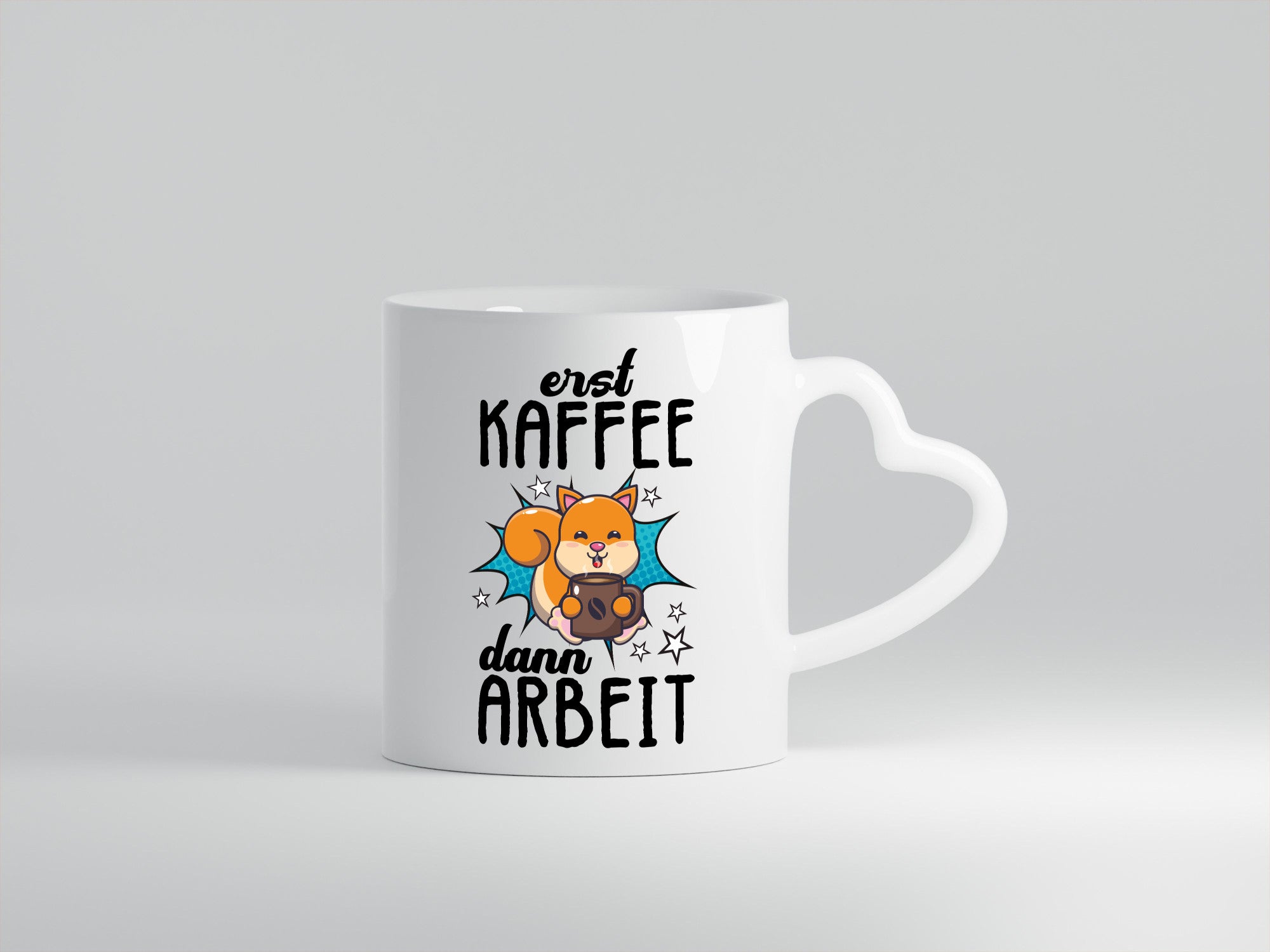 Erst Kaffee dann Arbeit lustiger Spruch Geschenk Kollegen Büro Tasse