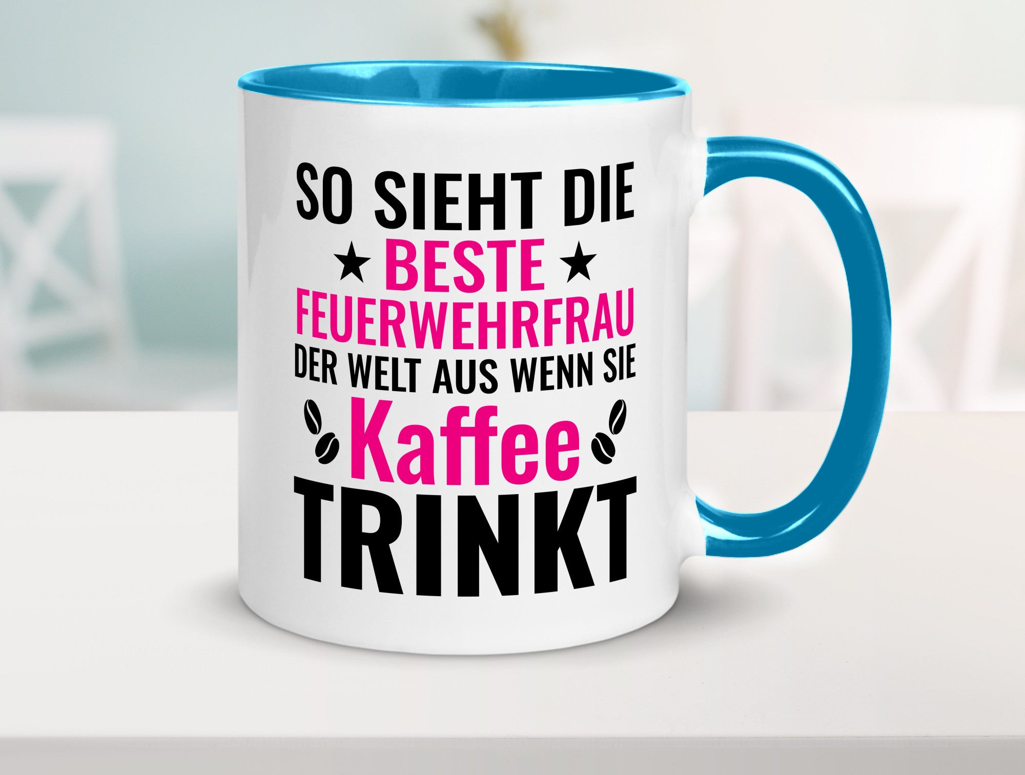 Kaffee trinkt: Feuerwehrfrau | Feuerwehr Geschenkidee Humor Tasse