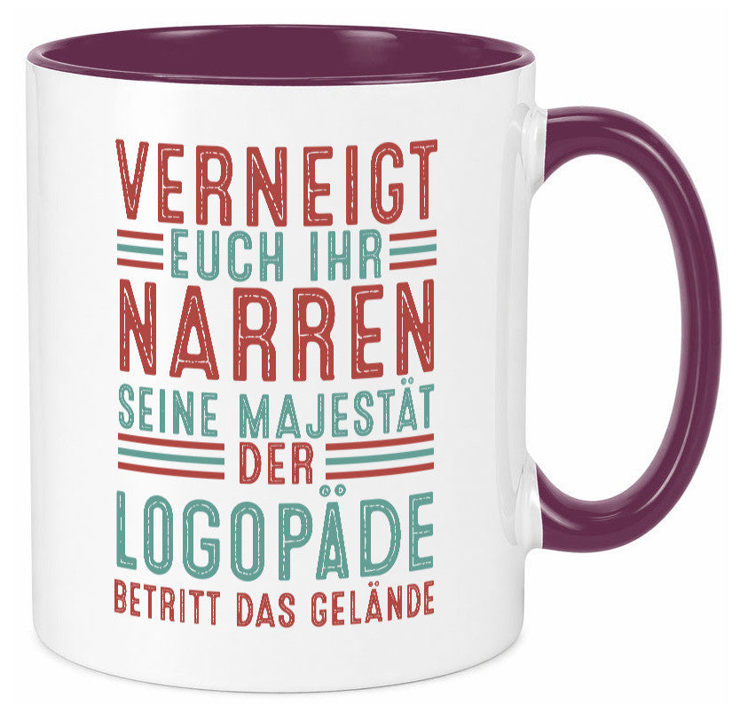 Verneigt euch: Logopäde | Sprachtherapie Geschenkidee Humor Tasse