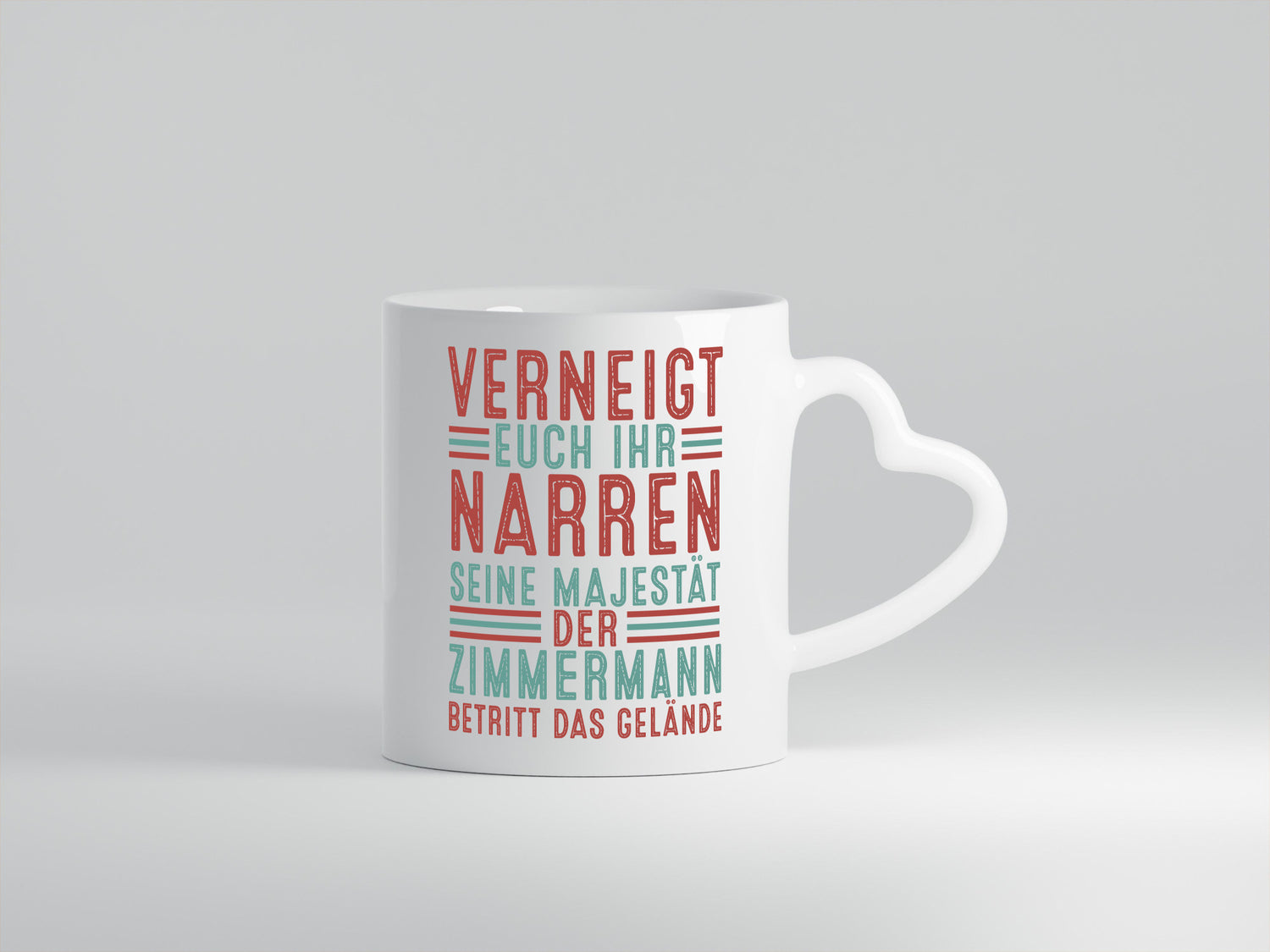 Verneigt euch: Zimmermann | Handwerker Holzbau Humor Geschenkidee Tasse