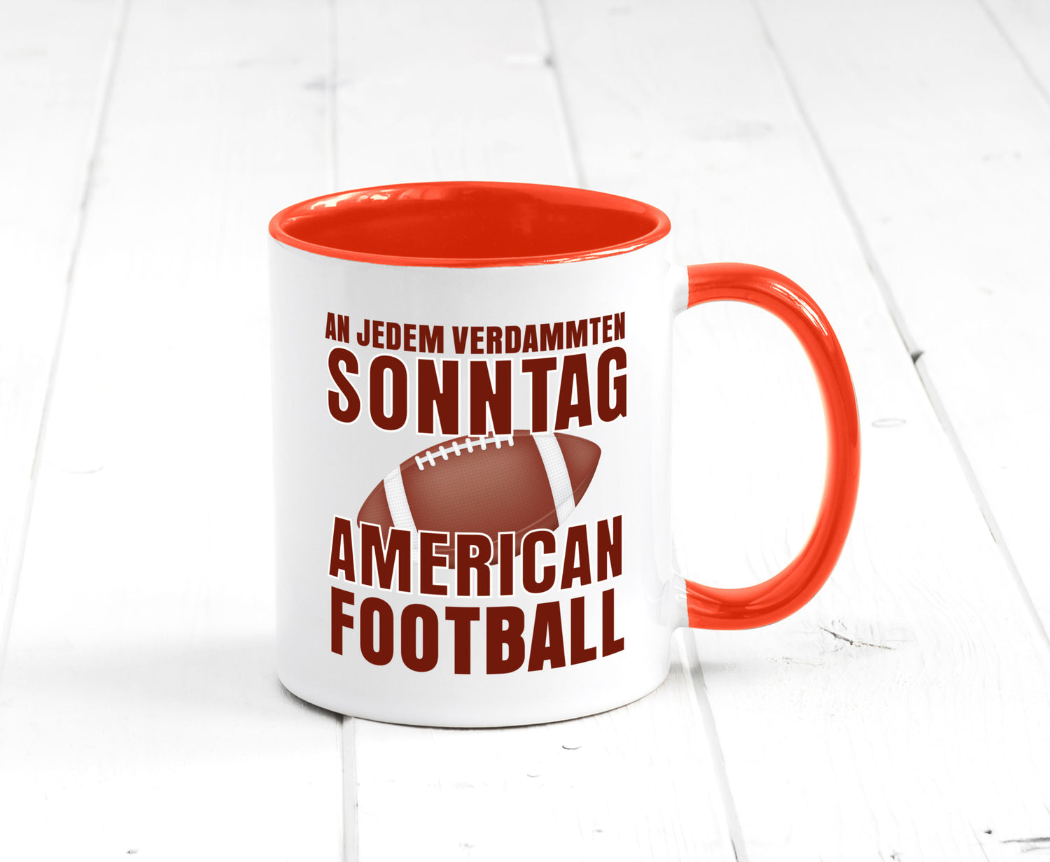 American Football | Sportfan Motiv jeden Sonntag Humor Geschenkidee Tasse