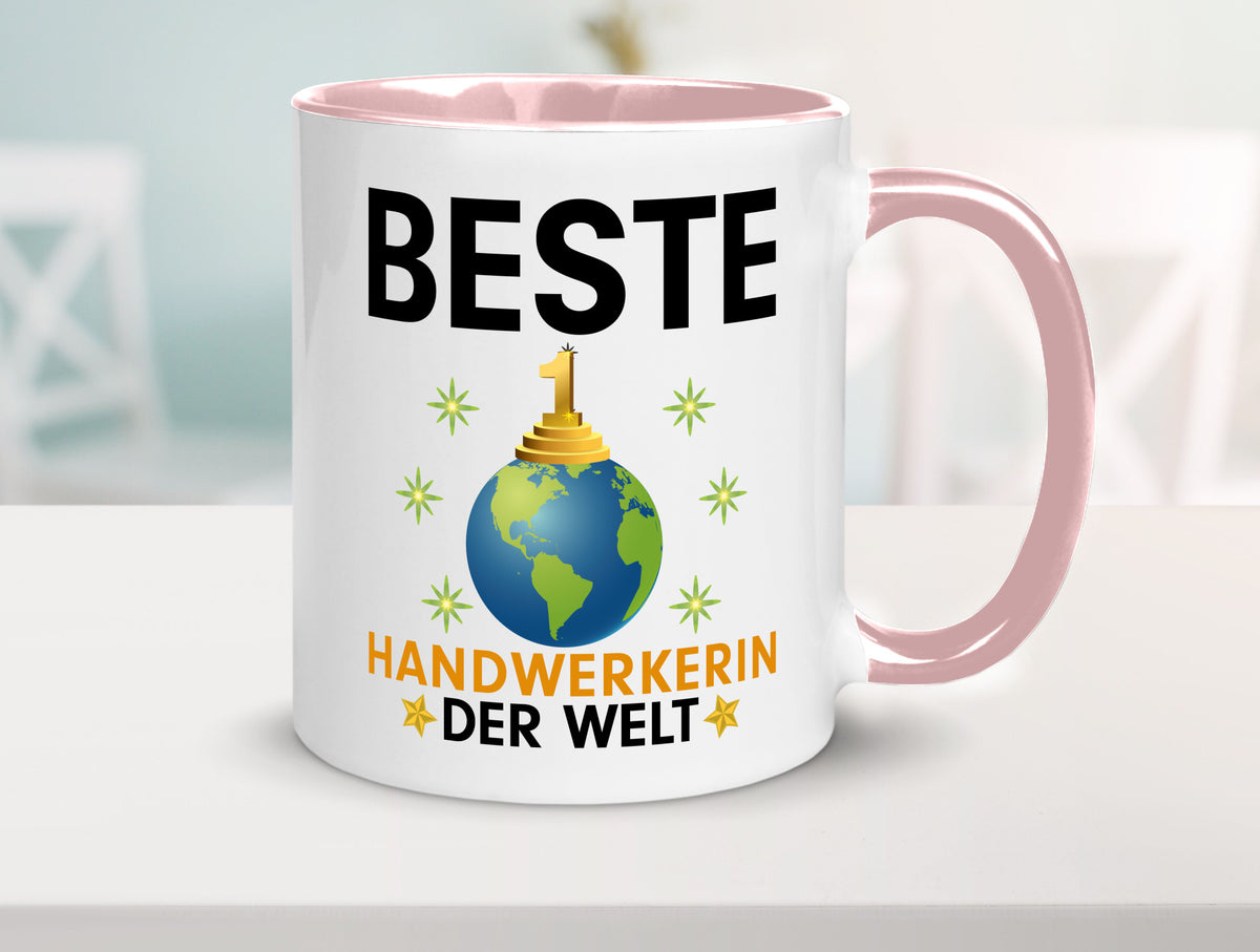 Welt Beste Handwerkerin | Handwerkerinnen lustiger Spruch Geschenk Humor Tasse