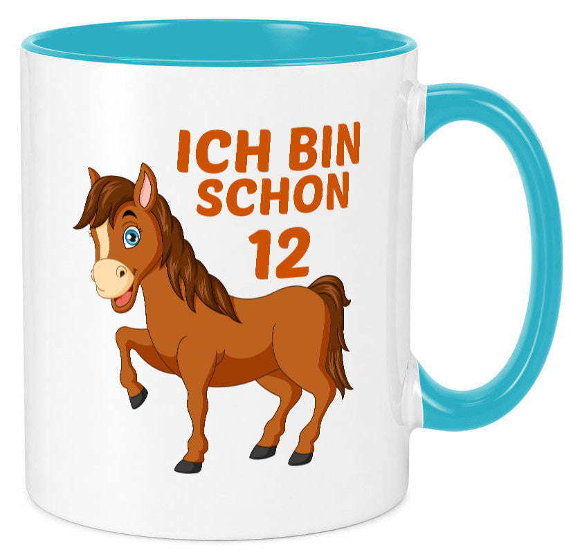 12. Geburtstag | Ich bin schon 12 Pferde Pony Geschenkidee Humor Tasse
