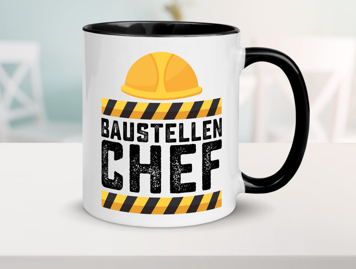 Baustellen Chef | Baustelle Bauherr Bauleiter Geschenkidee Arbeit Kollegen Büro Tasse