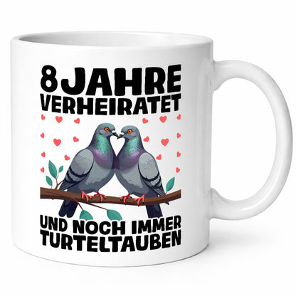 8 Jahre verheiratet | Turteltauben Ehe Ehepaar lustiger Spruch Geschenk Humor