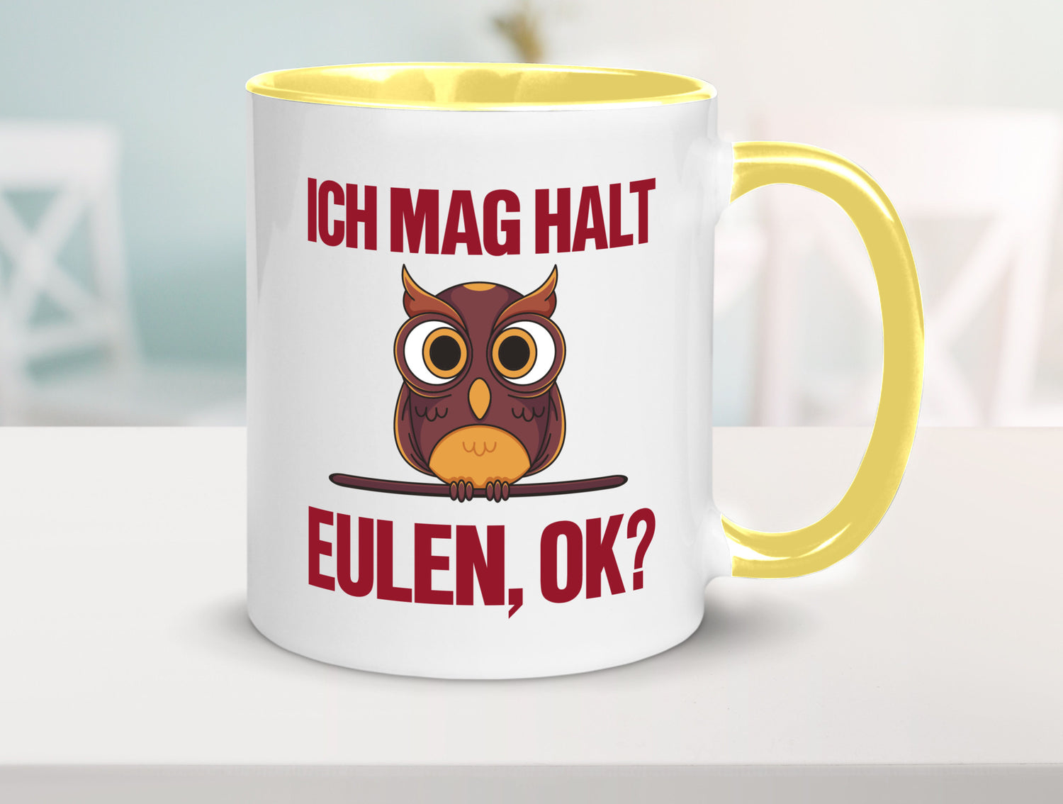 Ich mag Eulen | Spruch süße Eule Motiv lustiger Geschenk Humor Geschenkidee