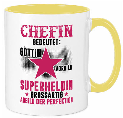 Bedeutung von Chefin | Führungskraft Vorgesetzte Geschenk Arbeit Kollegen Büro
