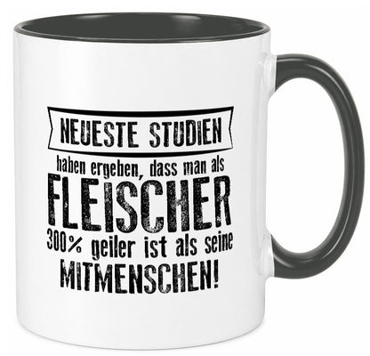 Neuste Studien: Fleischer | Schlachterei lustiger Spruch Geschenk Humor Tasse
