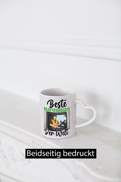Beste Kraftfahrerin | Lastwagen LKW Geschenkidee Humor Tasse