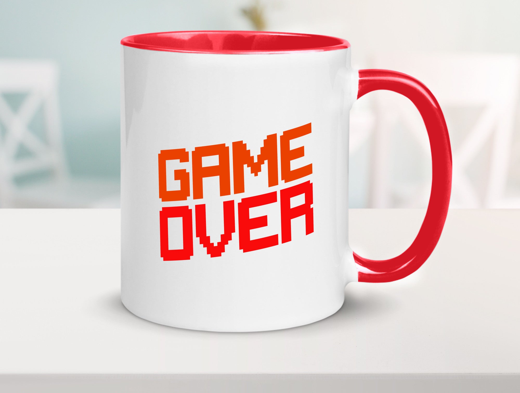Game Over | Gamer Zocker Retro PC Nerd Pixel Geschenkidee Humor Tasse