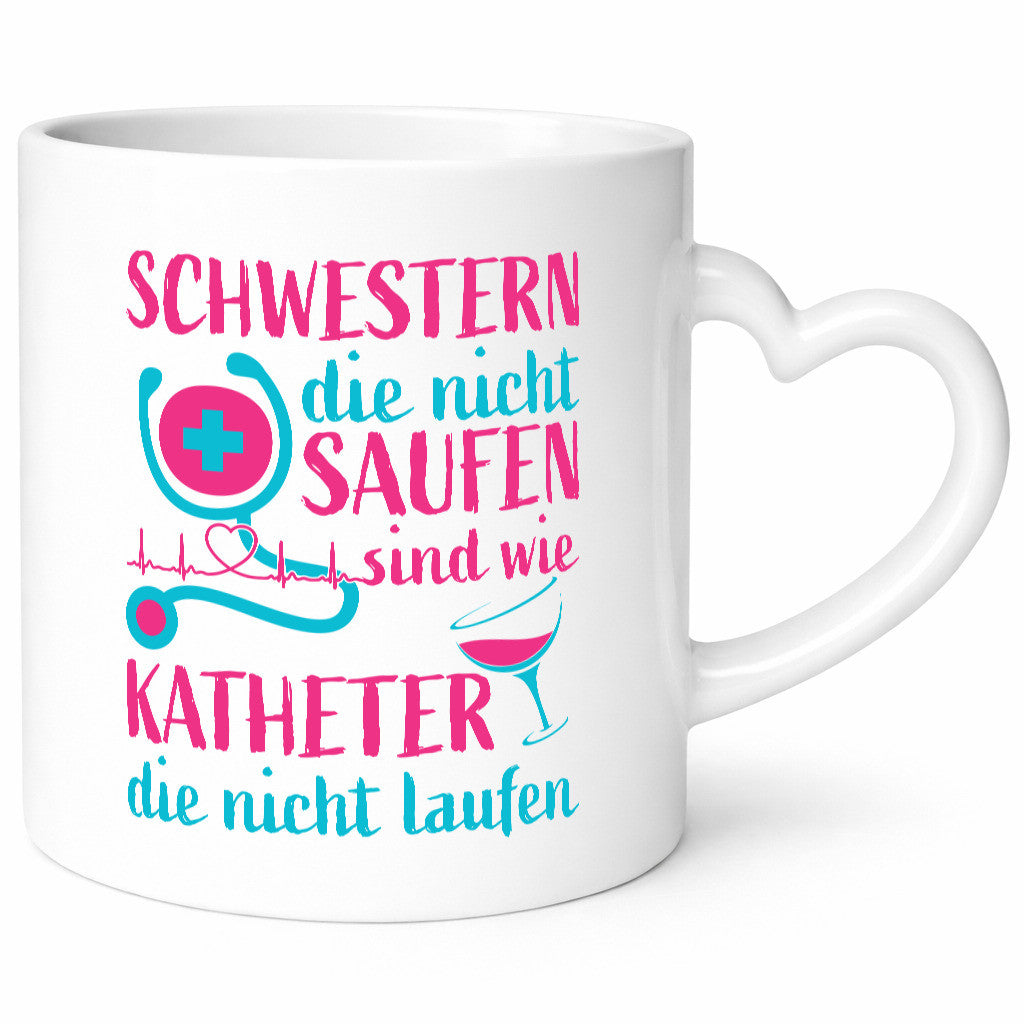 Schwestern die nicht saufen | Stethoskop Alkohol lustig Humor Geschenkidee