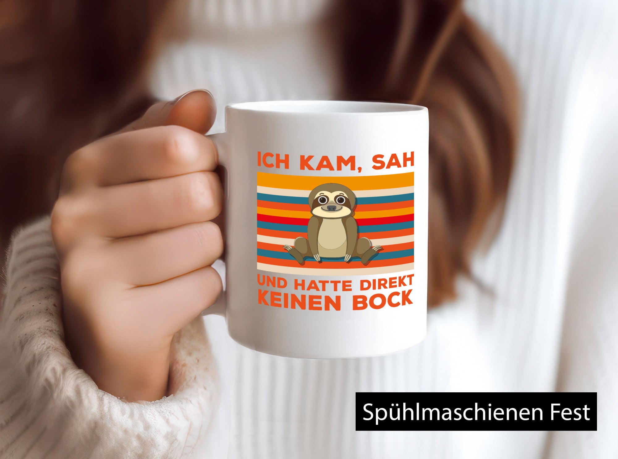Keinen Bock | Morgenmuffel Spruch Faultier Statement Geschenkidee Tierliebhaber