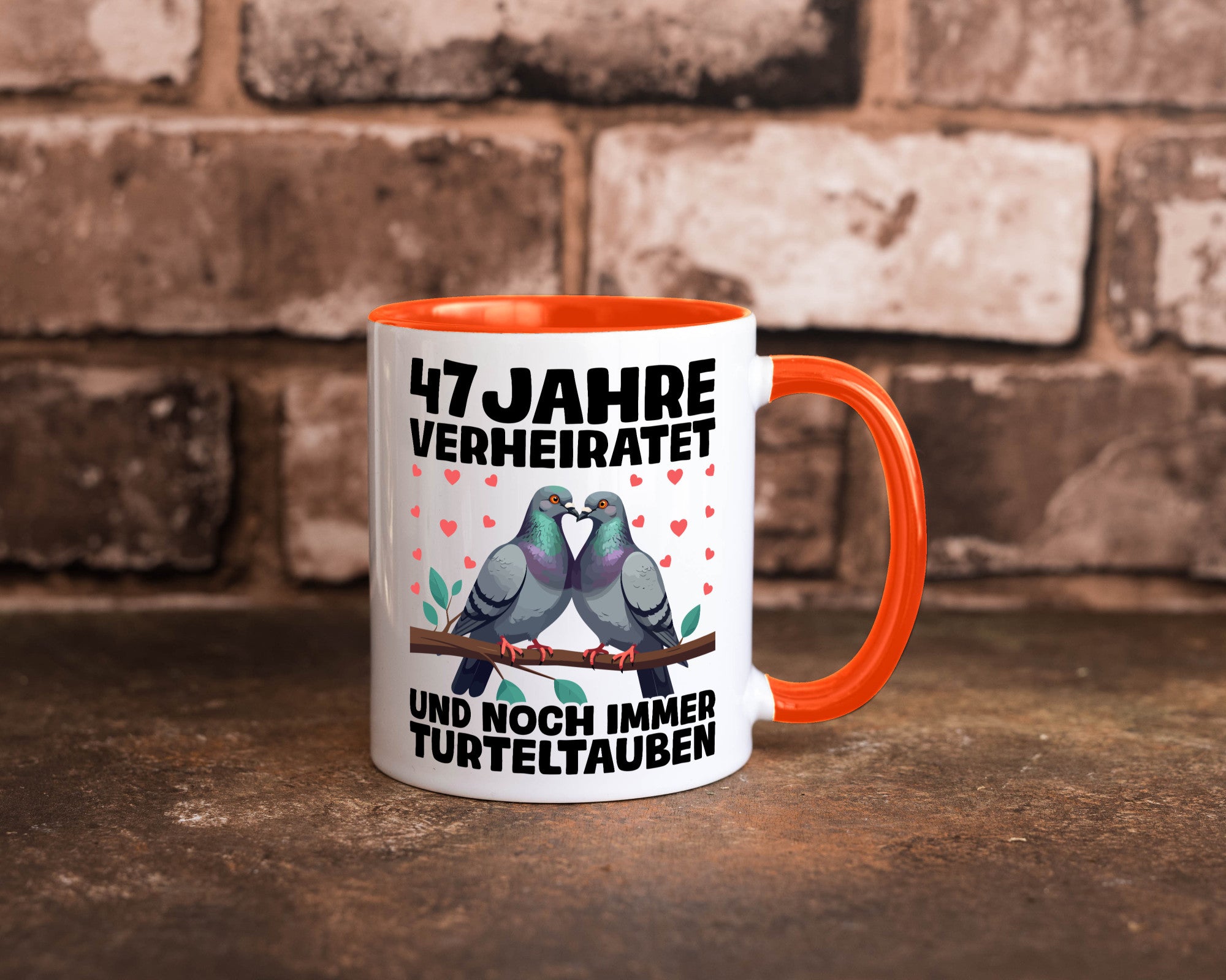 47 Jahre verheiratet | Turteltauben Ehe Ehepaar Humor Geschenkidee Tasse