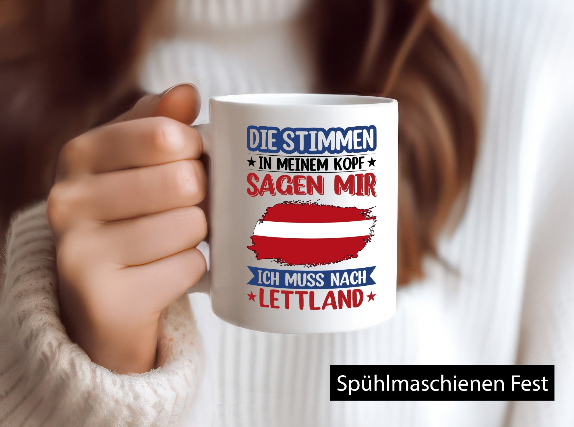 Lettland | Urlaub Stimmen in meinem Kopf Traumland lustig Humor Geschenkidee
