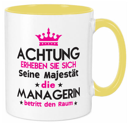 Seine Majestät Managerin | Management lustig Humor Geschenkidee Geschenk Tasse